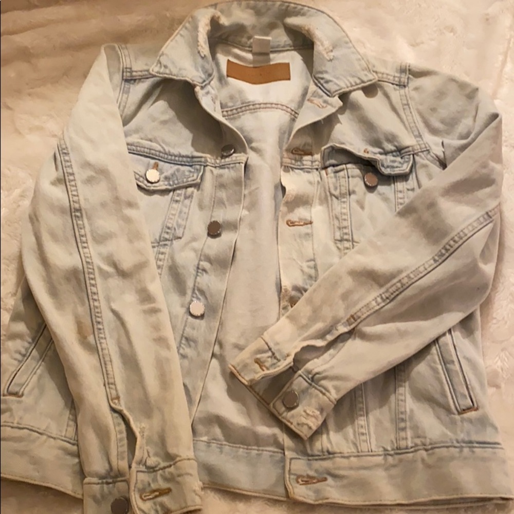 Light Denim Distressed Jacket